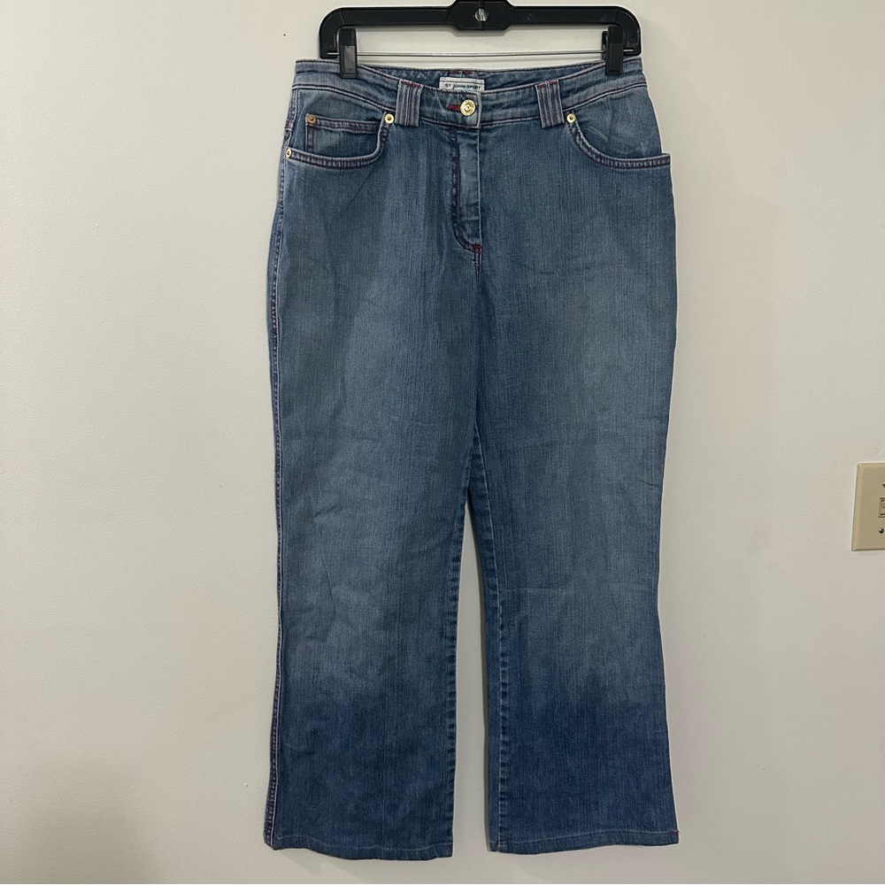 St. John Sport Vintage Women’s‎ High Rise Wide Boot Cut Jeans Size 8 Made In USA